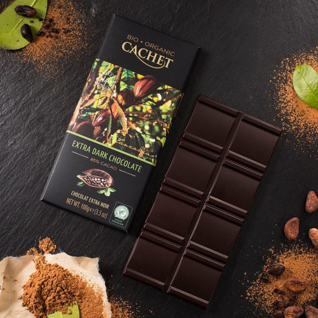CACHET ORGANIC Extra horká čokoláda 85%